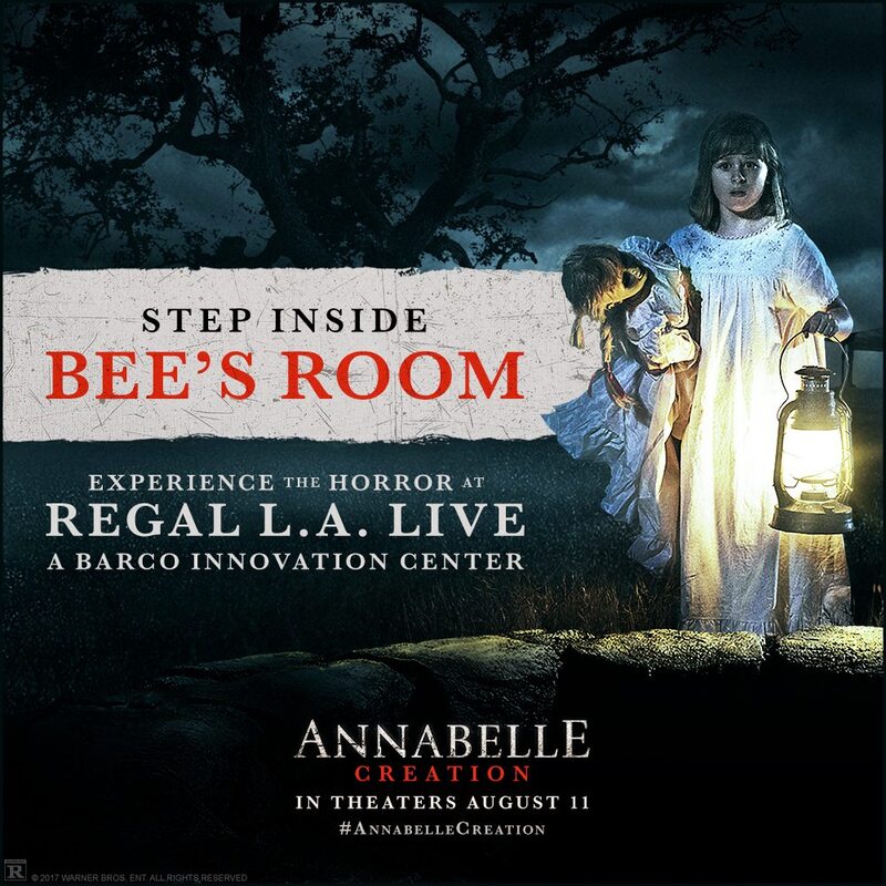 Partnered with Warner Bros to bring a VR build and activation to Regal L.A. LIVE during opening weekend of Annabelle: Creation. The activation consisted of an interactive Bee's Room build inside of a house, VR experience and real life scare! 