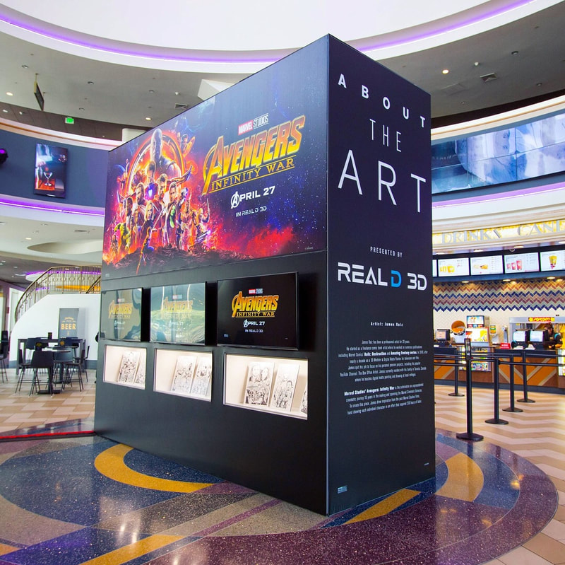 Lead digital marketing campaign for Avengers: Infinity War to increase ticket sales and partnered with Disney to bring "About the Art" installation to Regal L.A. LIVE ft. original artwork 