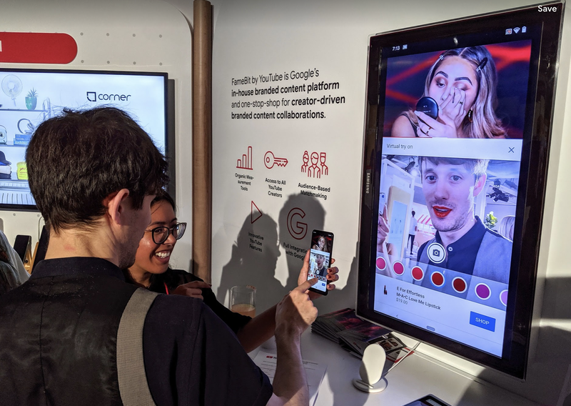 Partnered with Google Ads team and SET Creative to design a demo station for FameBit's new feature AR Beauty Try On during Adweek in NYC. In charge of demo station design, event staffing, and demo surveys.