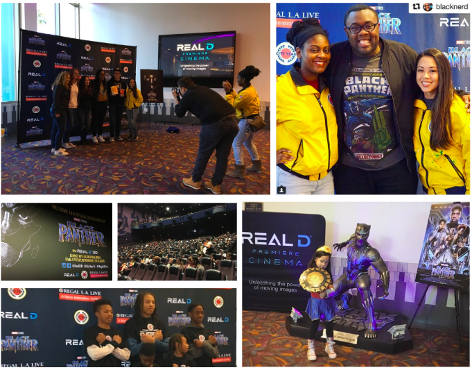 Supported RealD 3D with a special Black Panther screening hosted by influencer Black Nerd for the City LA kids.   Secured 1000 limited edition posters and a Black Panther statue with Disney. 
